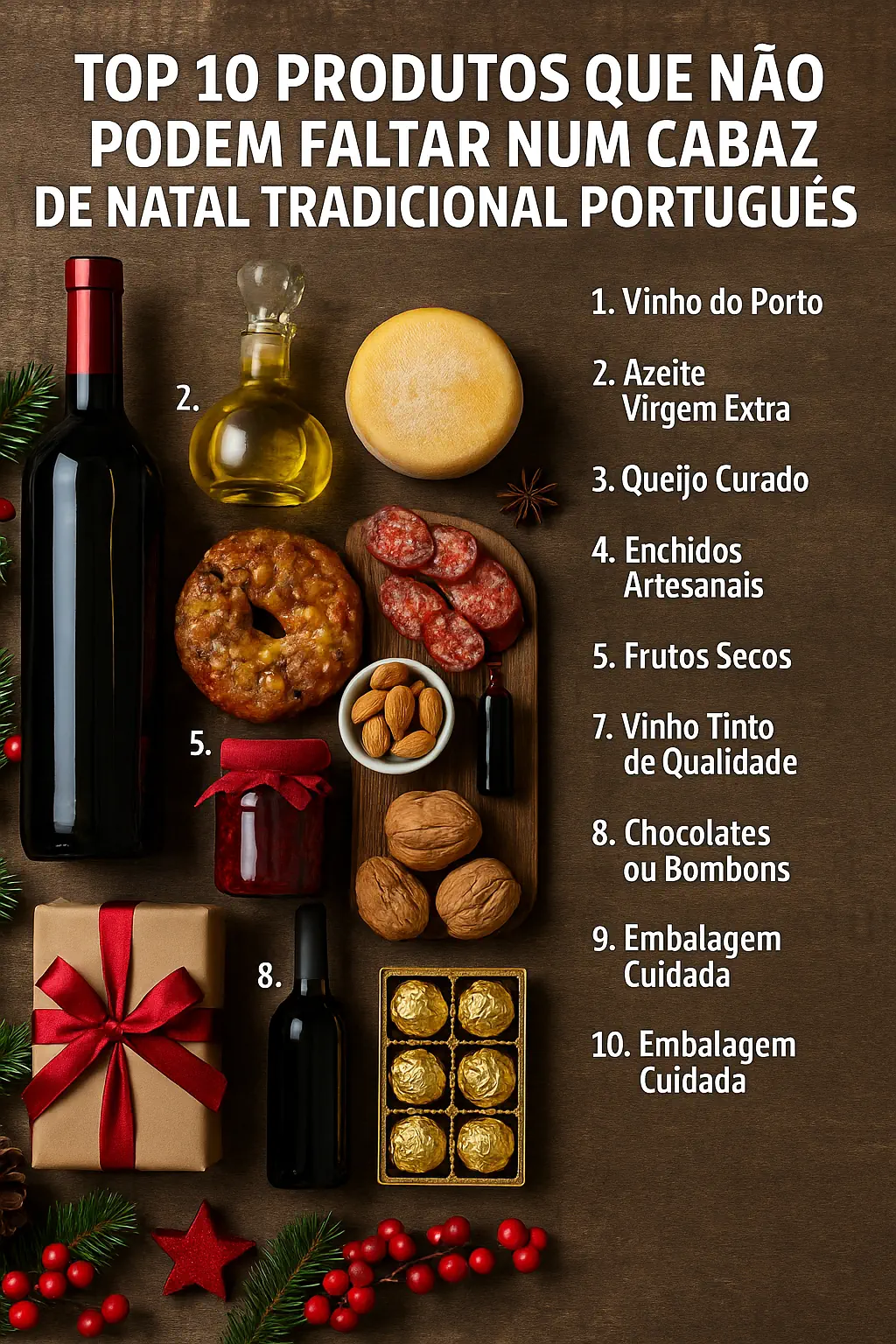 Top 10 Produtos que Não Podem Faltar num Cabaz de Natal